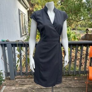 Calvin Klein Charcoal Wrap Dress | Minimalist Cocktail Date Night | Size 2